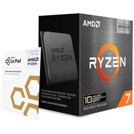 AMD Ryzen 7 5800X3D 10th Anniversary Edition 3.4GHz 8 Çekirdek 96MB Önbellek Soket AM4 Box İşlemci