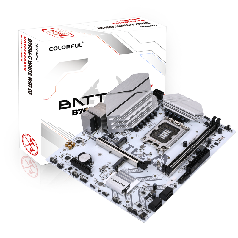 COLORFUL BATTLE-AX B760M-G Beyaz WIFI DDR5 7200MHz mATX Gaming (Oyuncu) Anakart