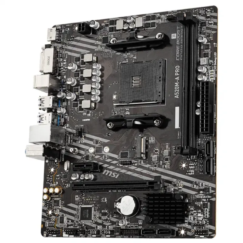 MSI A520M-A PRO AMD A520 Soket AM4 DDR4 4600(OC)MHz mATX Gaming Anakart