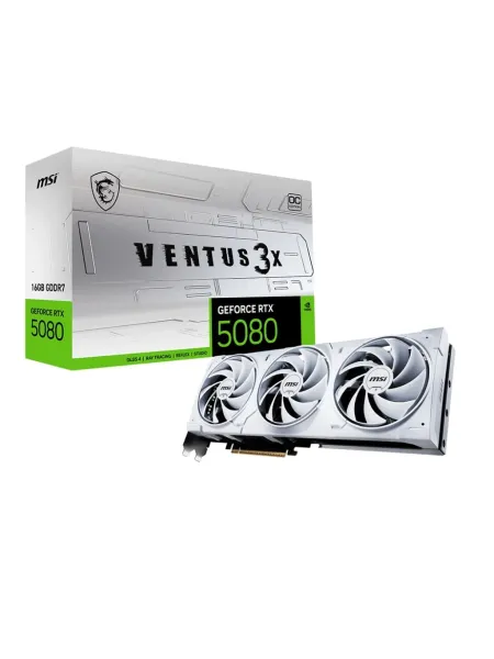 MSI GeForce RTX 5080 16GB VENTUS 3X OC WHITE GDDR7 256Bit DX12 Gaming (Oyuncu) Ekran Kartı