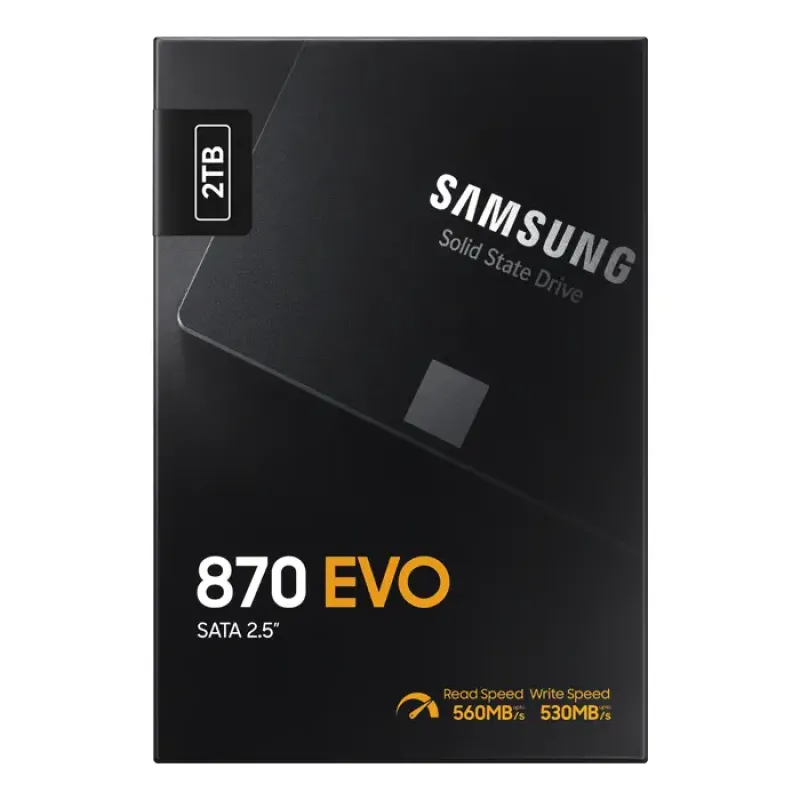 Samsung 870 EVO MZ-77E2T0BW 2TB 560/530MB/s 2.5″ SATA 3 SSD Disk