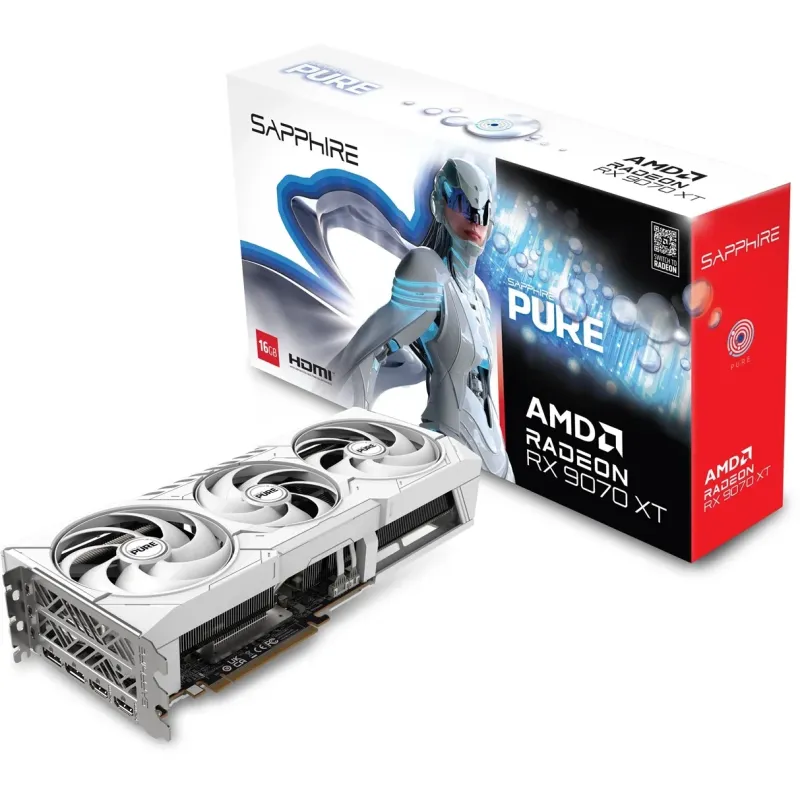 Sapphire Pure AMD Radeon RX 9070 XT 11348-02-20G 16GB GDDR6 256Bit Gaming OC (Oyuncu) Ekran Kartı