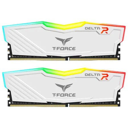 Team T-Force Delta RGB White 16GB 2x8GB 3200MHz CL16 DDR4 Gaming Ram (TF4D416G3200HC16CDC01)