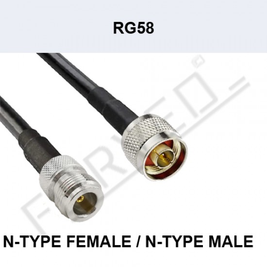 RG58C/U N-Type Male - N-Type Female Kablo
