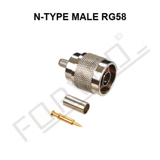 N-Male Connector for RG58C/U
